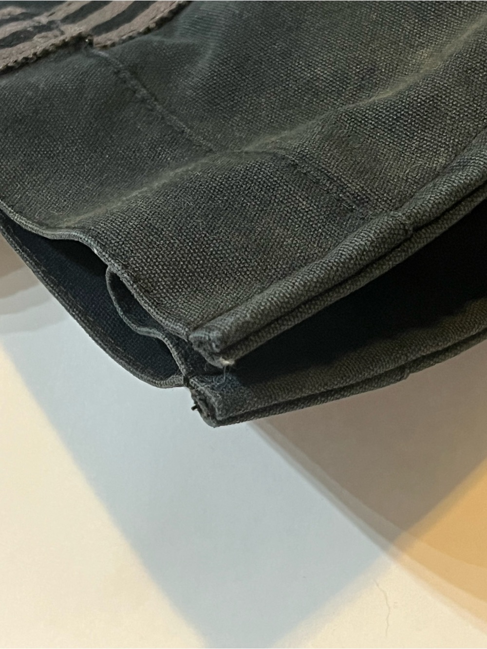 Hermès Fourre Tout MM Black Grey Cotton Canvas Tote Bag Made in 🇫🇷 - Picture 6 of 13
